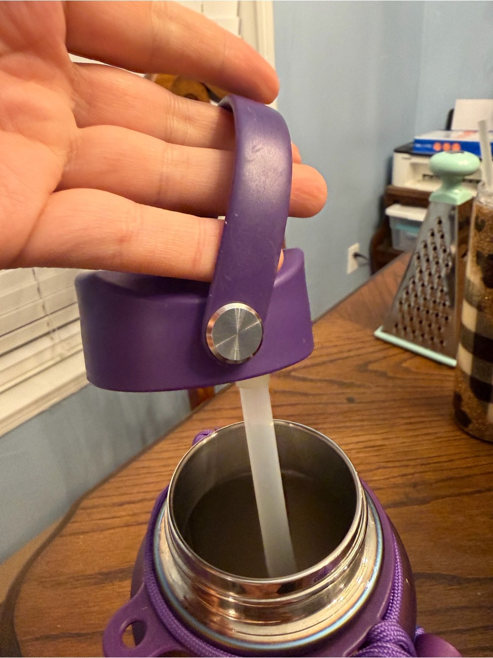 Purple Ombre  Water Bottle with Paracord Handle - Picture 9 of 13